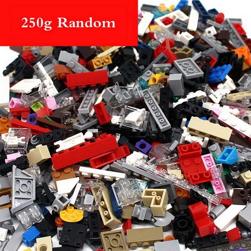 250G Mixed Weighing Classic Building Blocks Set Meal DIY Moc Creative Bulk Bricks Toy for Children Educational Kids GIft Random