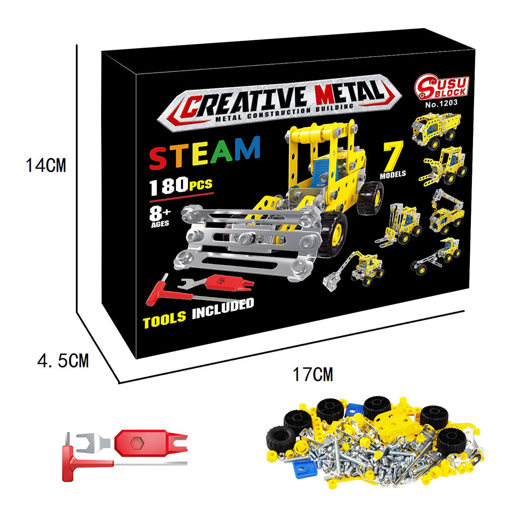 Building Blocks: Engineering Vehicle Toy Erector Set for Boys Age 8+