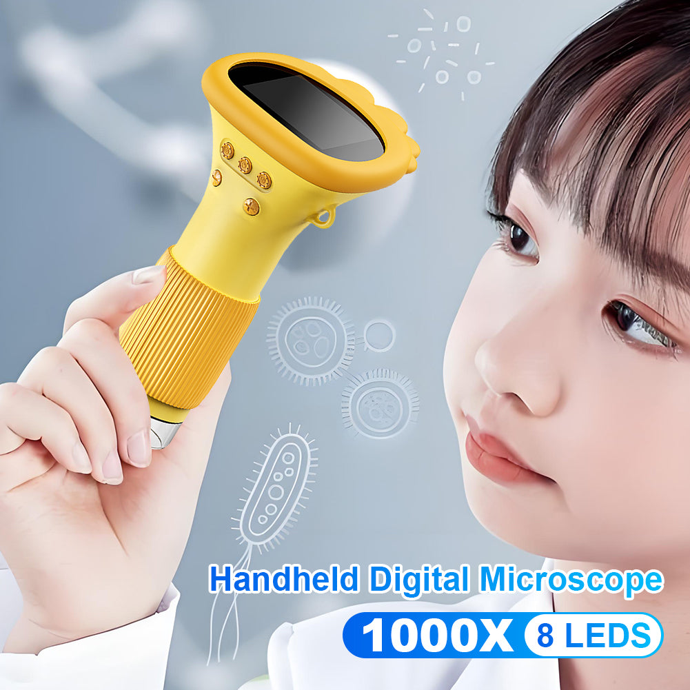 1000X Handheld Digital Microscope with 2" IPS Screen & LED