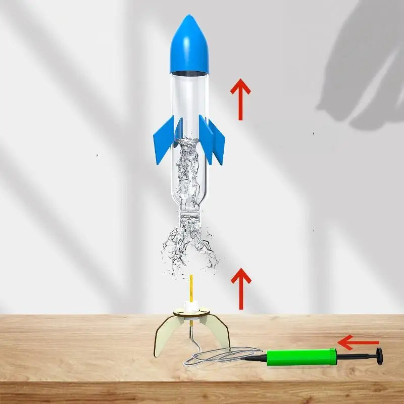 1Set Water Splash Rocket Outdoor Water Play Toy DIY Rocket Sprinklers Toys For Gift DIY Science Experiment Kit & Education Model