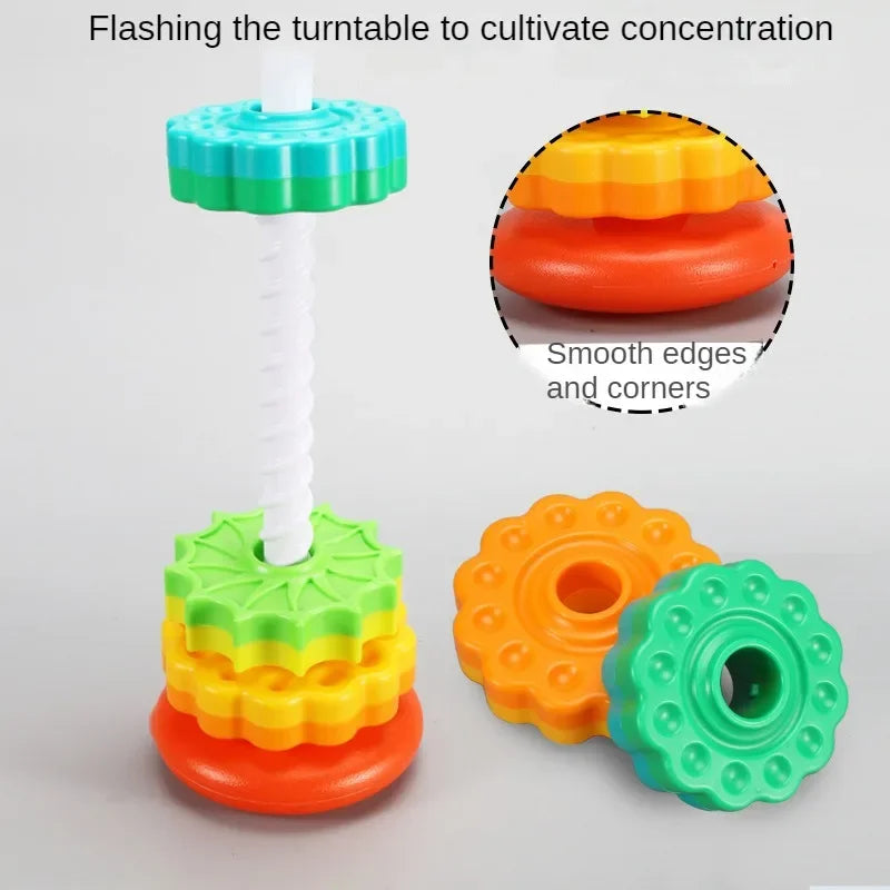 Rainbow Stacking Rings - Musical Baby Toy 1-3 Years