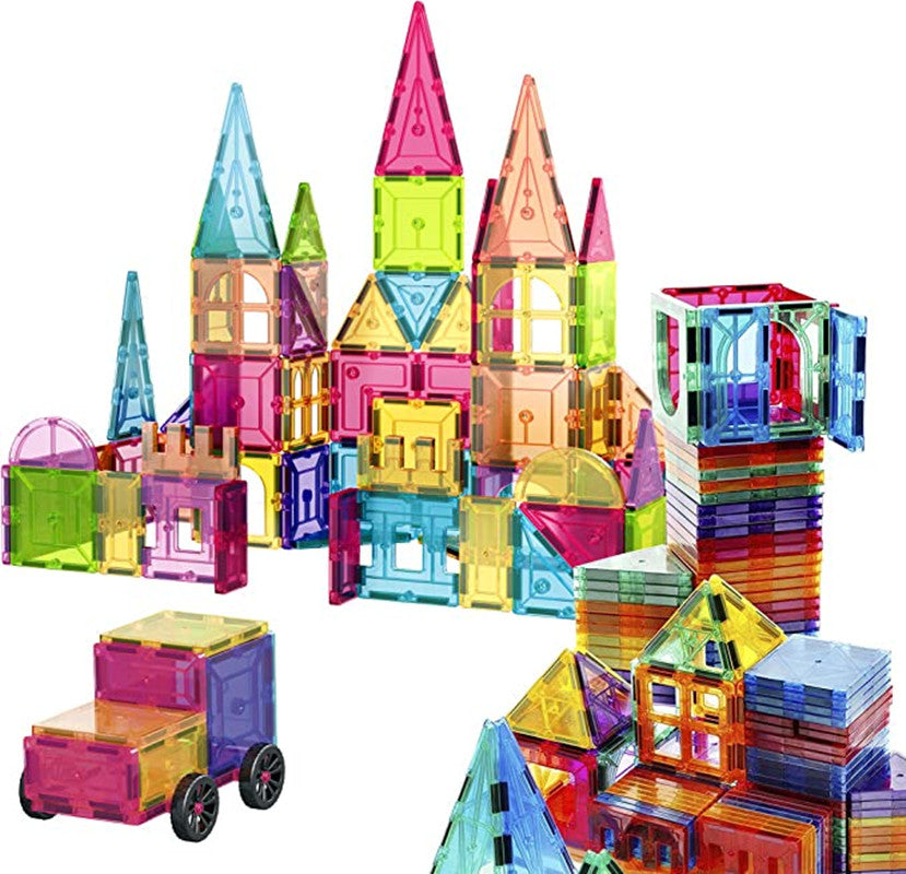 Kids Magnetic Block Tiles - Montessori Educational Toy