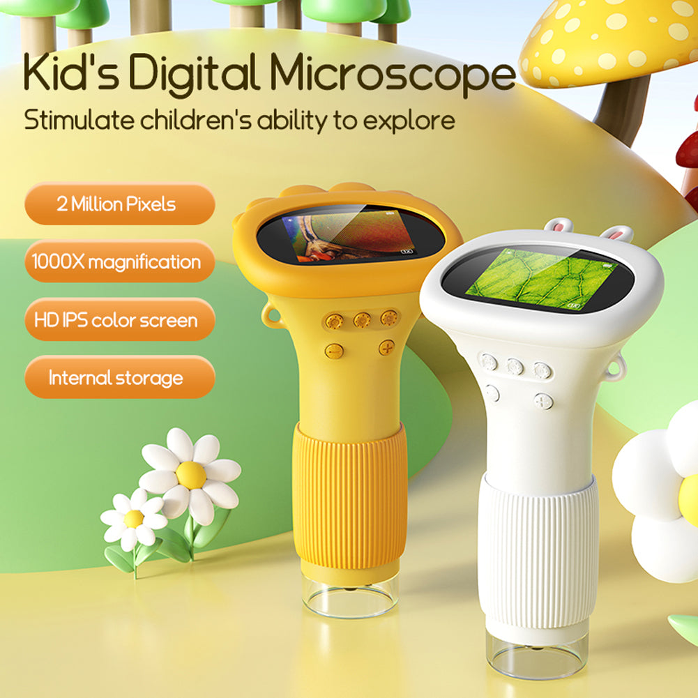 1000X Handheld Digital Microscope with 2" IPS Screen & LED