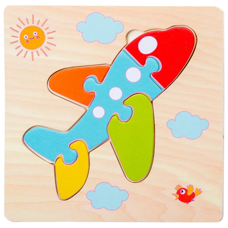 Baby Wooden 3D Puzzles: Educational Tangram Jigsaw Toys