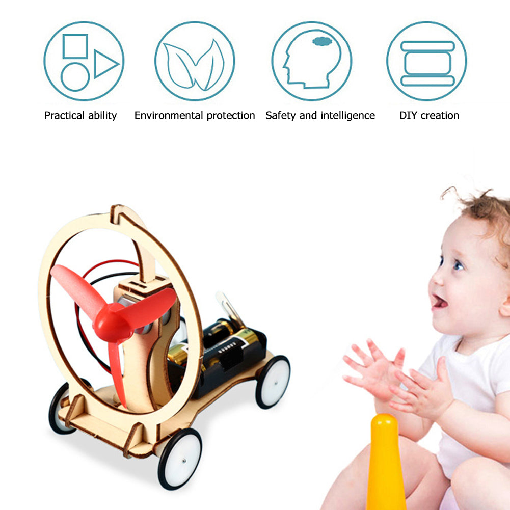 DIY Electric Wind Car Kit - Science Experiment Kit for Kids
