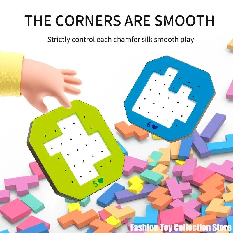 Puzzle Block: Montessori 3D Puzzle Tangram Math Toys for Kids