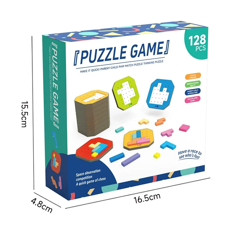 Montessori Toys - Tangram Math 3D Puzzle Building Blocks