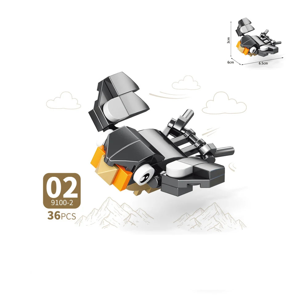 Zoo Animal Building Blocks: MOC City Mini Brick Toy Set