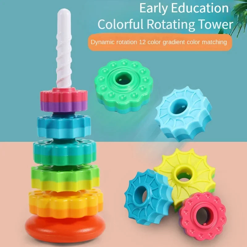 Rainbow Stacking Rings - Musical Baby Toy 1-3 Years