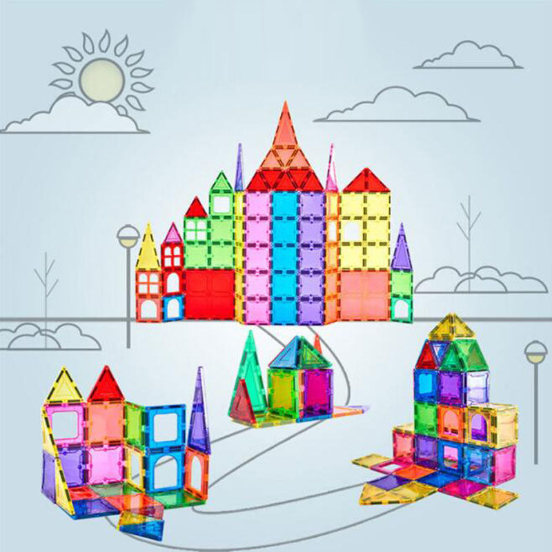 Magnetic Blocks Building 3D Toy - Large Transparent Set