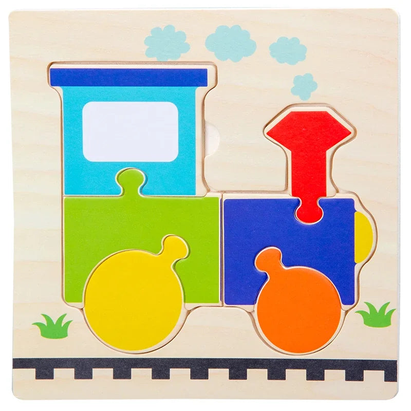 Baby Wooden 3D Puzzles: Educational Tangram Jigsaw Toys