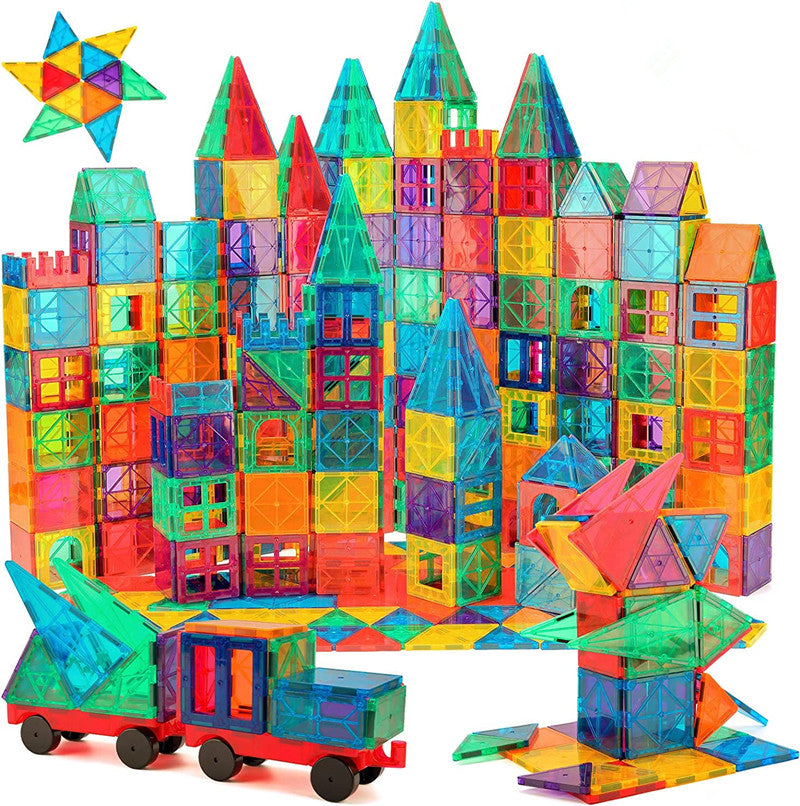 Kids Magnetic Block Tiles - Montessori Educational Toy