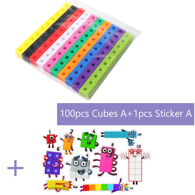 Educational Toys: Math Linking Cubes - 100pcs Educational Kids Blocks