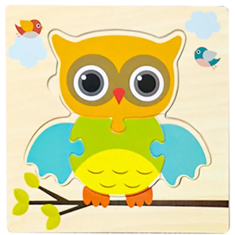 Baby Wooden 3D Puzzles: Educational Tangram Jigsaw Toys