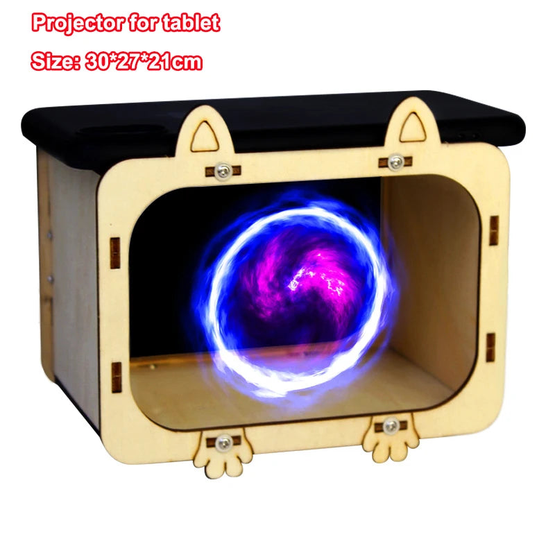 DIY 3D Holographic Theater Mobile Phone Projector Scientific Experiment Materials Children's Educational Technology Toys Gifts