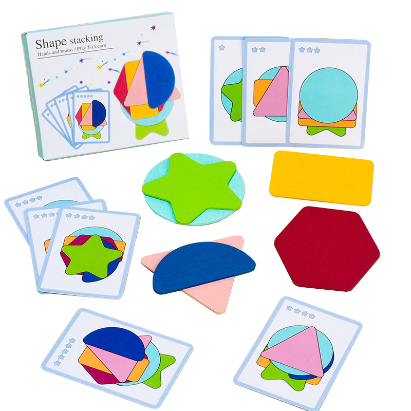 Stacking Game for Color Cognition - Montessori Shape