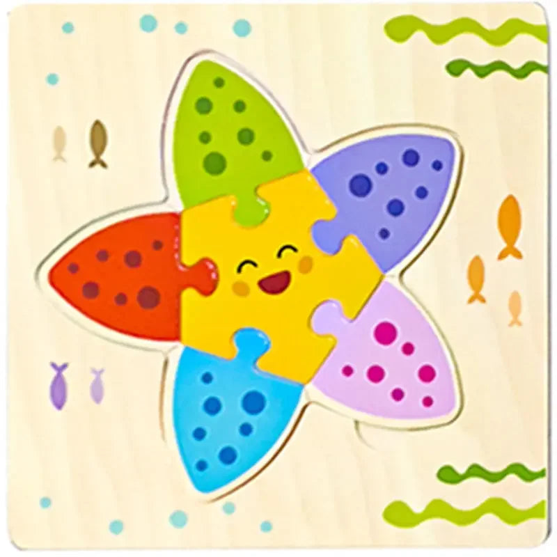 Baby Wooden 3D Puzzles: Educational Tangram Jigsaw Toys