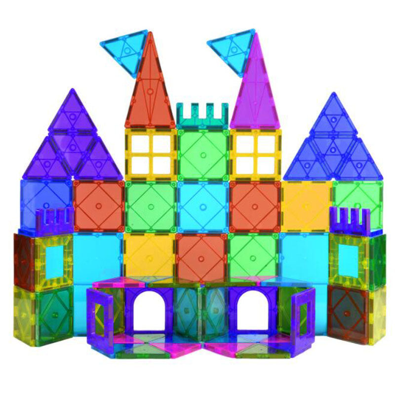 Magnetic Blocks Building 3D Toy - Large Transparent Set