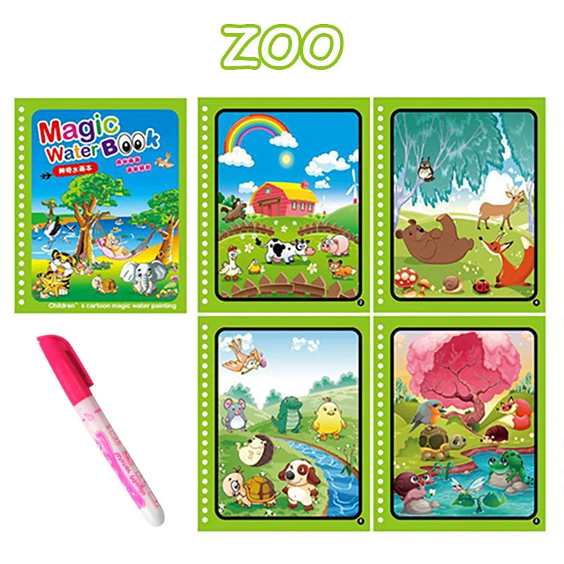 Reusable Water Drawing Book - Mess-Free Magic Painting Pad