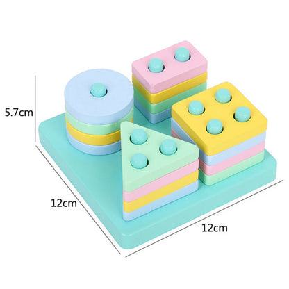 Building Blocks: Montessori Wooden Blocks - Early Learning Puzzle for Kids