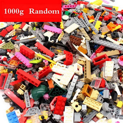 1000G Mixed Weighing Classic Building Blocks Set Meal DIY Moc Creative Bulk Bricks Toy for Children Educational Kids GIft Random