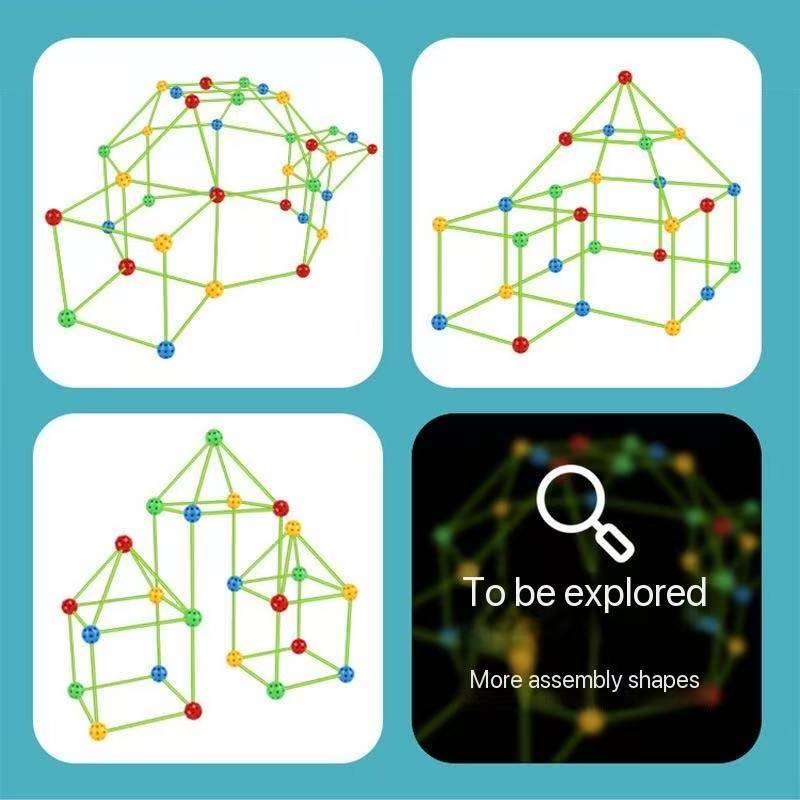 STEM Toys: Kids Indoor Tunnel Castle Play Set - Creative DIY Tent Toys