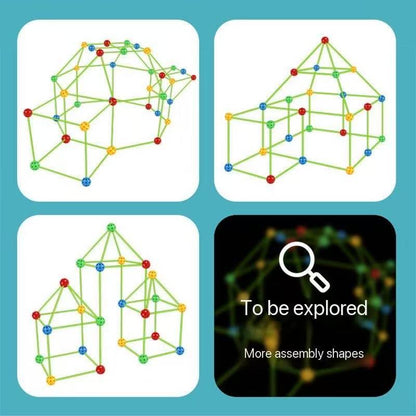 STEM Toys: Kids Indoor Tunnel Castle Play Set - Creative DIY Tent Toys