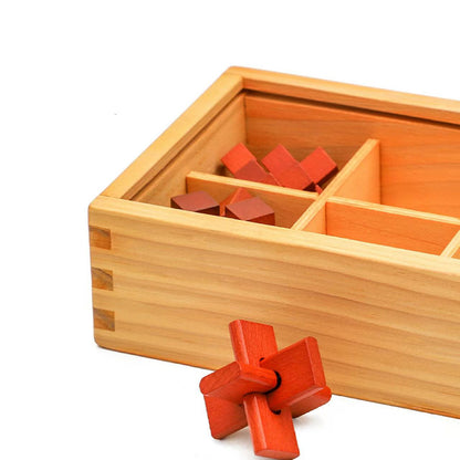 Puzzle Game: Magic IQ Wooden Puzzle Box Set - Brain Teaser for All Ages