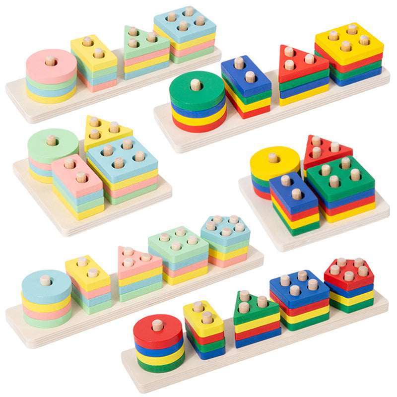 Building Blocks: Montessori Wooden Blocks - Early Learning Puzzle for Kids
