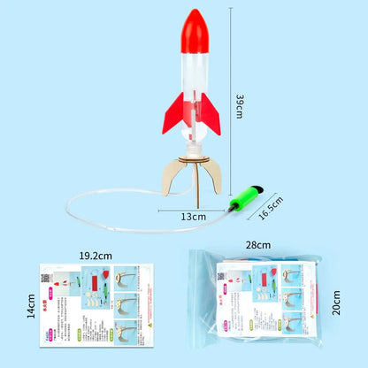 DIY Water Splash Rocket Launcher Sprinkler Kit STEM Physic Educational Science Experiment Outdoor Water Play Model Creative Gift