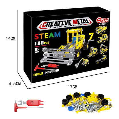 Building Blocks: Engineering Vehicle Toy Erector Set for Boys Age 8+