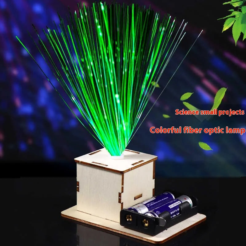 DIY Colorful Fiber Optic Lamp Technology Small Production Invention Children's Science Experiment Teaching Tool STEM Handmade