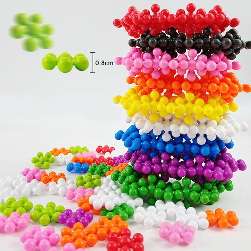 3D Rotatable Plum Building Blocks - Montessori DIY Puzzle Toy Set