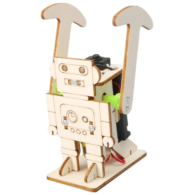 DIY Wood Walking Robot Model Kit for Kids - Educational STEM Project Science Experiment Assemble Toy for Scientific Puzzle
