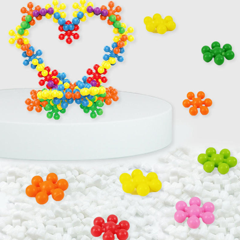 3D Rotatable Plum Building Blocks - Montessori DIY Puzzle Toy Set