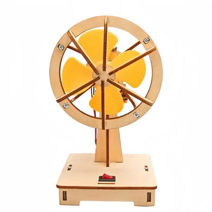 DIY Electric Swing Fan STEM Model Kit Wooden Assembly Physics Educational Project Adult Logical Training Hobby Present