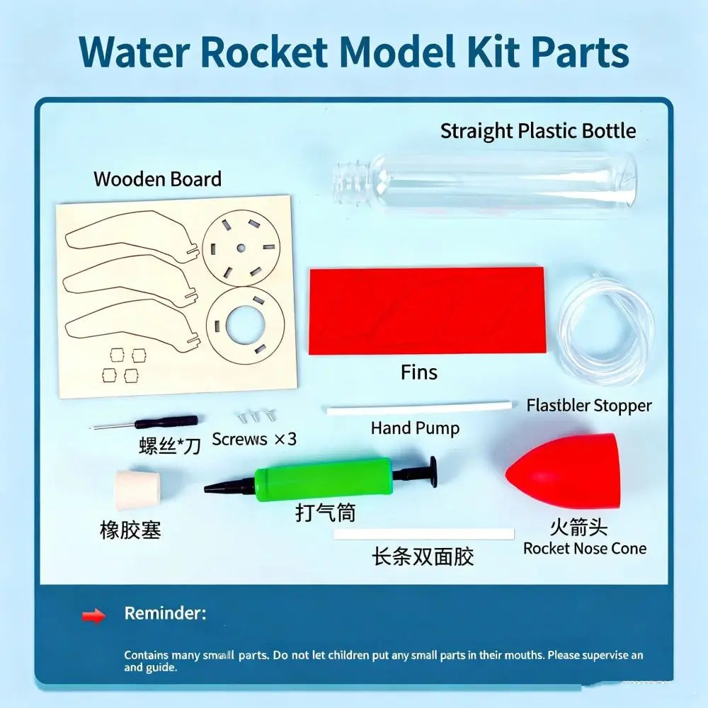 DIY Water Splash Rocket Launcher Sprinkler Kit STEM Physic Educational Science Experiment Outdoor Water Play Model Creative Gift