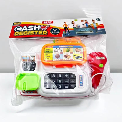 Cash Register Toy: Cartoon Supermarket with Lights & Sound