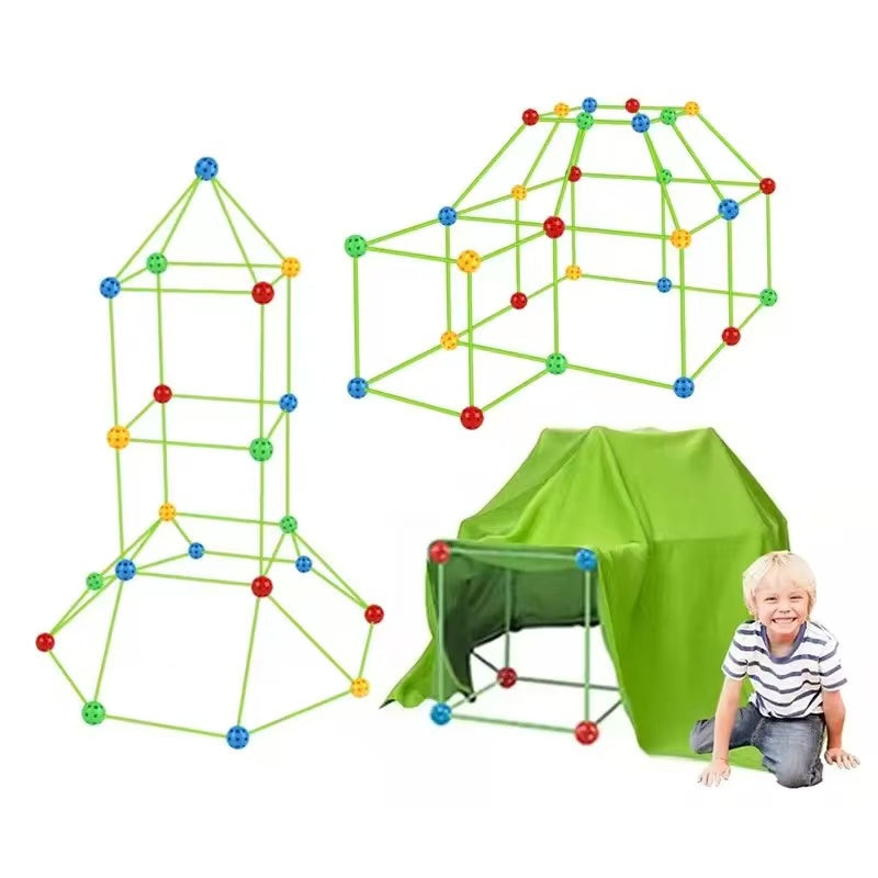 STEM Toys: Kids Indoor Tunnel Castle Play Set - Creative DIY Tent Toys