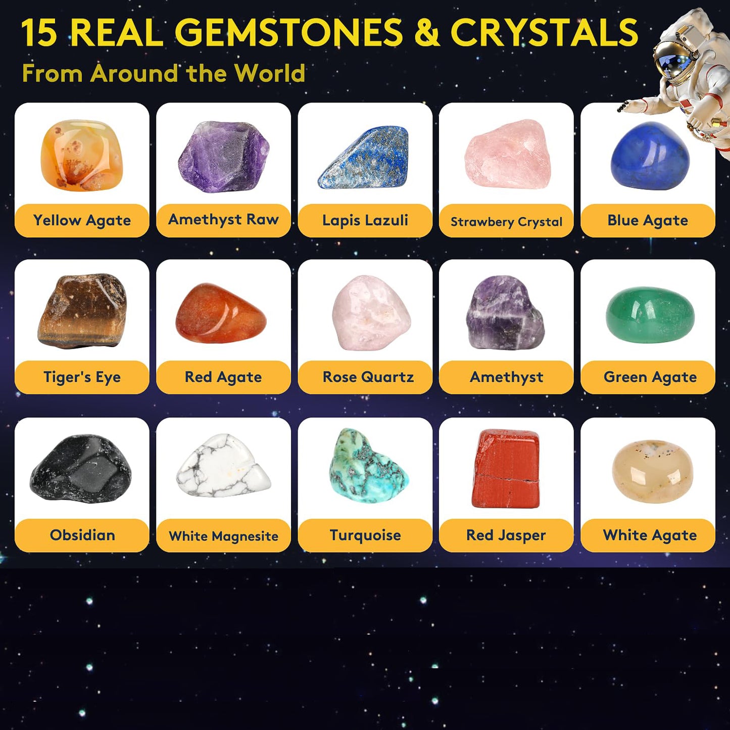 Science Kit Children's Archaeology Dig Kit - Solar System Gem Exploration