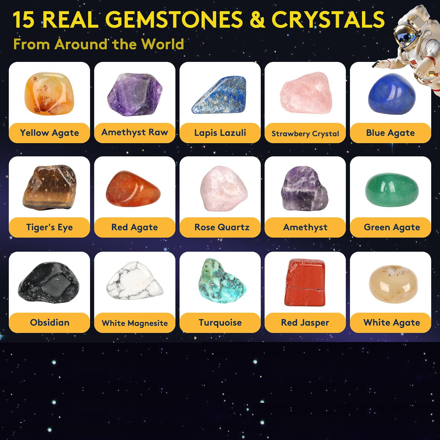 Science Kit Children's Archaeology Dig Kit - Solar System Gem Exploration