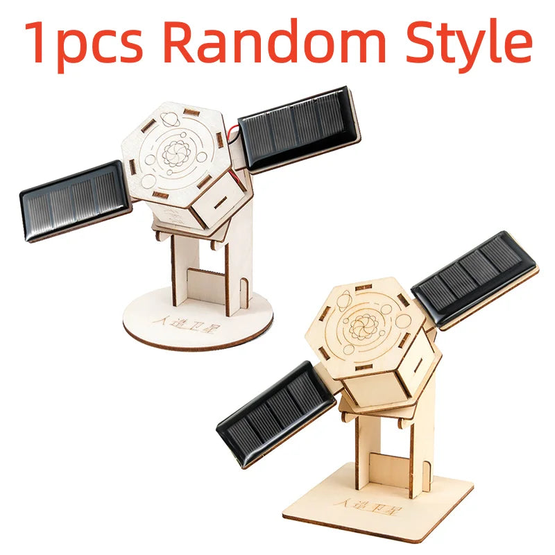 DIY Solar Satellite Artificial Assembly Kid Student Science Education Scientific Training Experimental Equipment Steam Toys