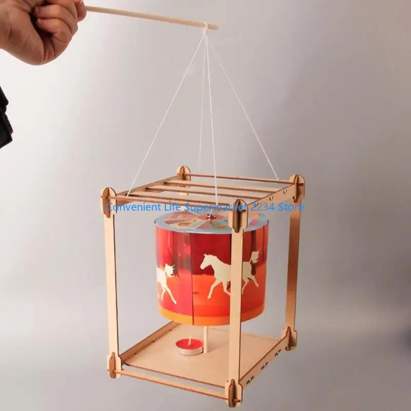 Natural Educational Zoetrope Science Experiment Assembly Set For Children Physics Learning Tool Easy To Assemble