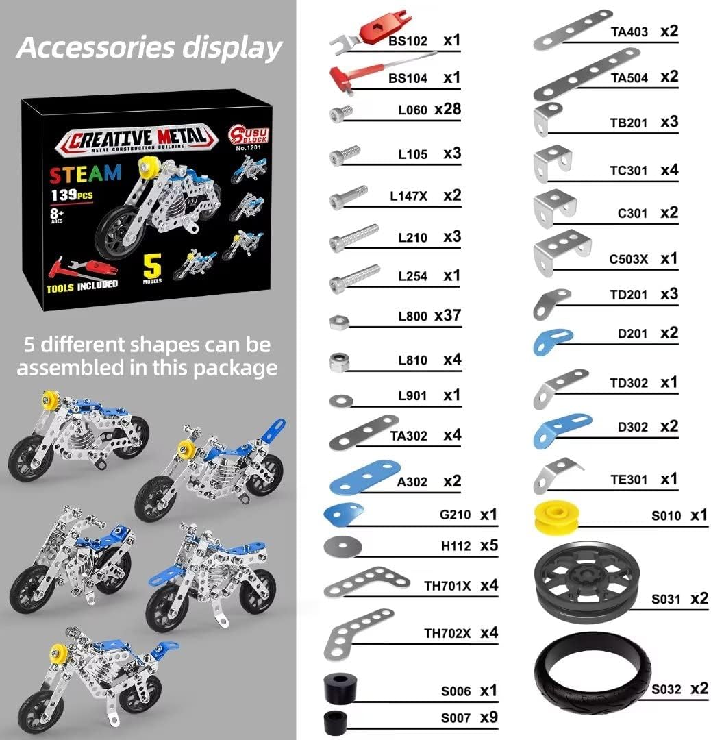 STEM Toys: DIY Metal Building Blocks - Creative 3D Model Toys for Kids