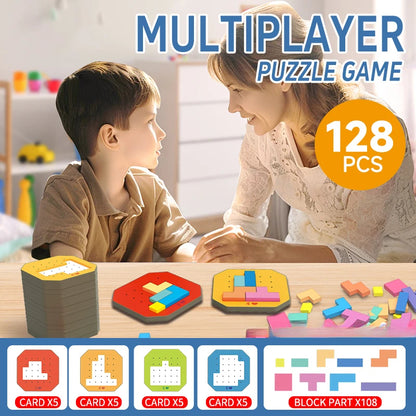 Montessori Toys - Tangram Math 3D Puzzle Building Blocks