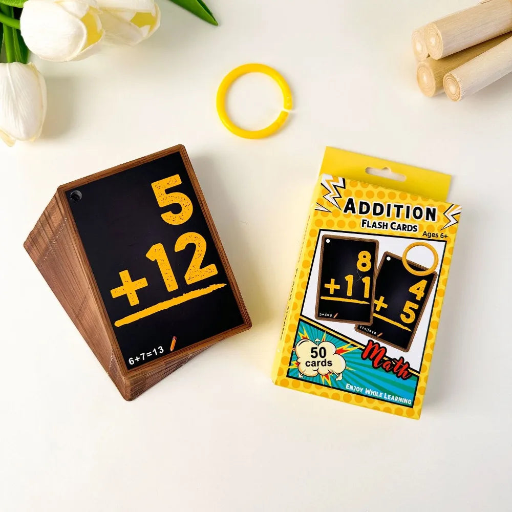 Math Flash Cards: 50pcs Kids Arithmetic Set