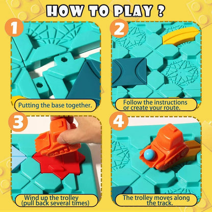 Building Blocks: Montessori Maze Racer - Logical Thinking Puzzle Game