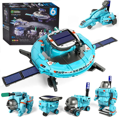 STEM Solar Robot Kit: 6-in-1 Educational Toy for Kids