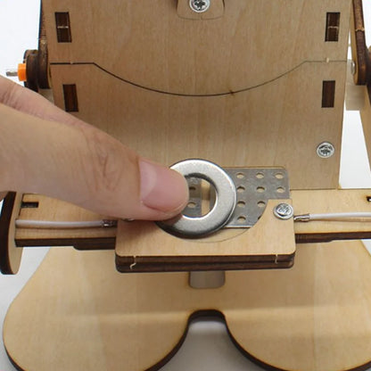 Wooden Assemble DIY Robot Eating Coin Model STEM Project Teaching Learning Science Experiment Education Learning Kit