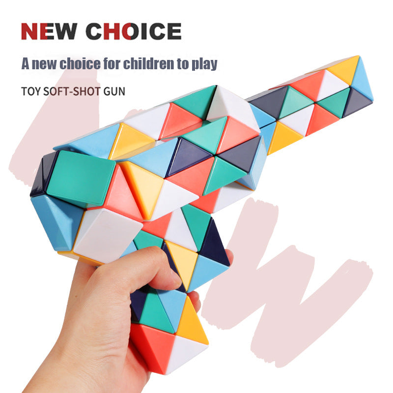 Magic Cube Snake Puzzle: Multi-Color Fidget Toy